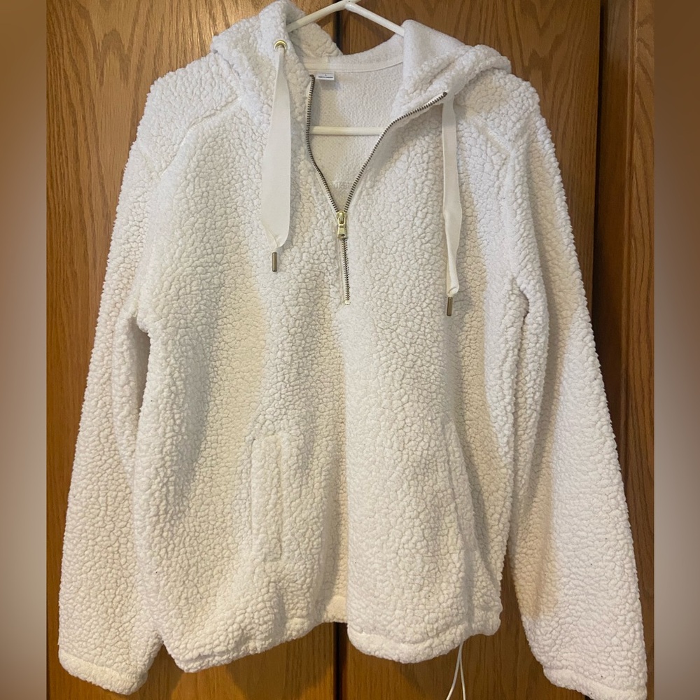 Old Navy Active White Sherpa Jacket